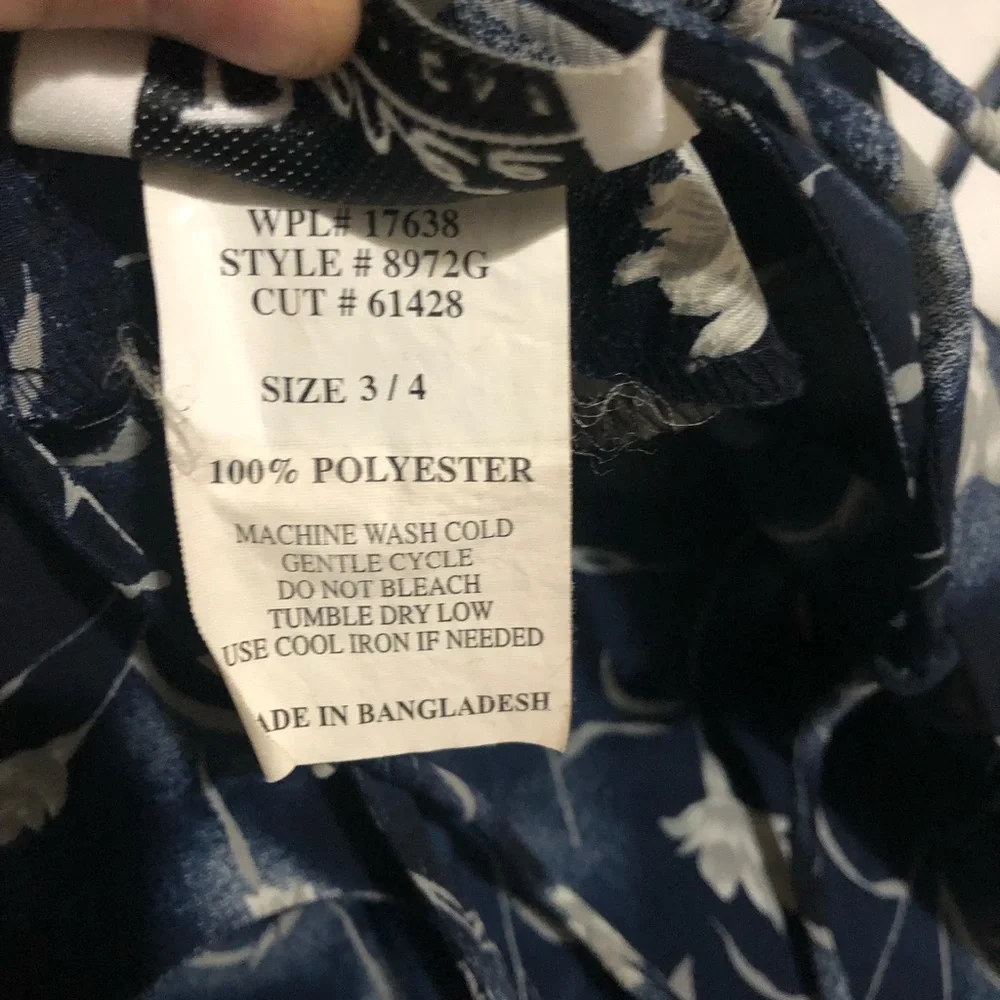 100%polyester Doree long floral summer dress, Great condition, size 3/4. - Picture 4 of 4